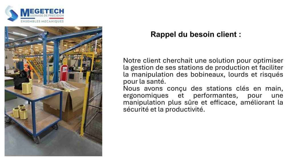 Exemple application ergonomie et performance industrielle Megetech
